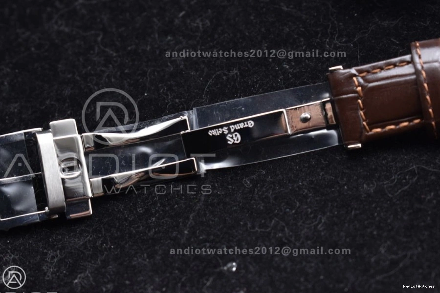 GSF Reliable 1:1 on Dial Edition Grand 886 Elegance Strap NH SS Best Brown Leather Cream GMT Seiko 0125